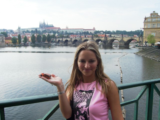 Woodie - Czech - Katerina, Vltava river with Prague Castle in the backround