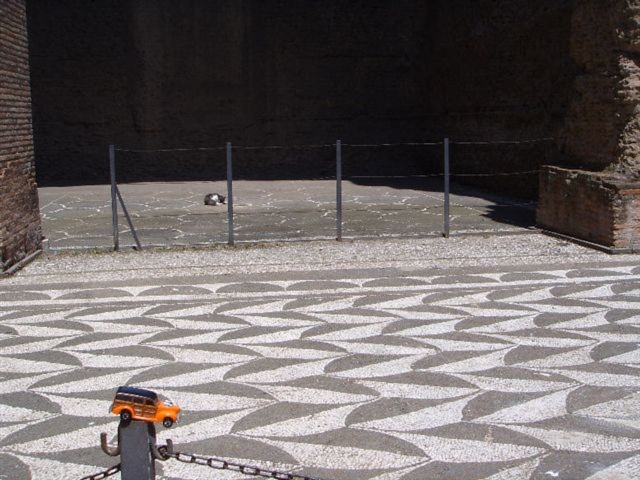 Rome Ancient mosaic at Caracalle Thermes2