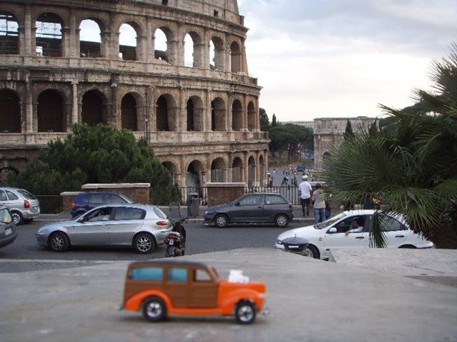 Rome Colloseum in the background