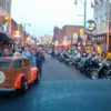 75 Getting dark on Beale Street, happened to be bike night